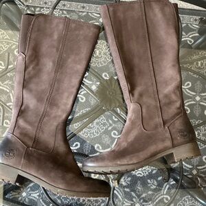 Timberland Women's Dark Brown Leather Over-the-Knee Boots